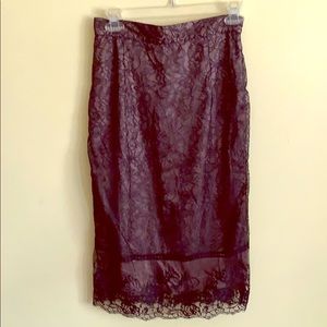 Lace midi skirt